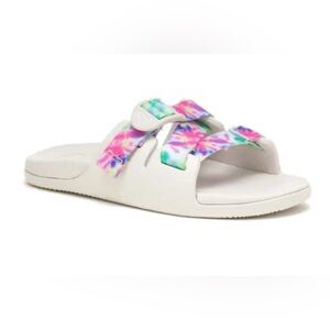 Colorful Tie-Dye CHACO CHILLOS SLIDE - KIDS 2